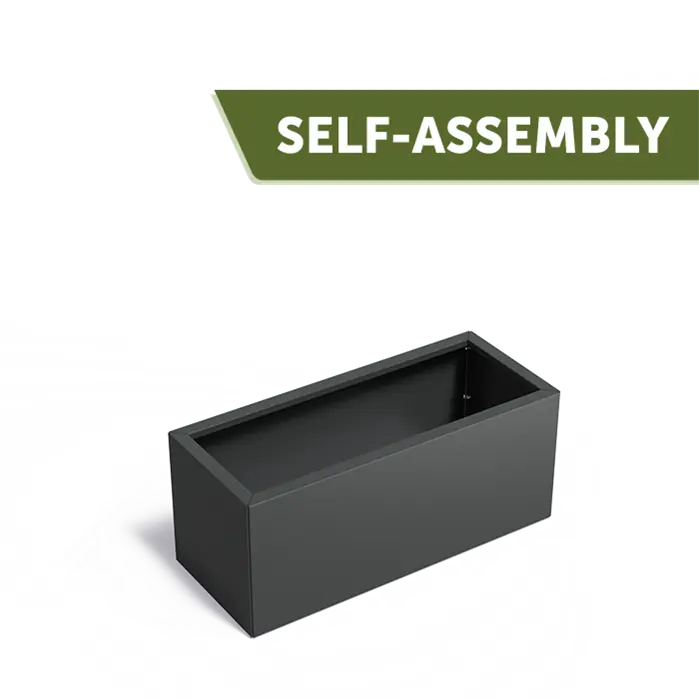 CARREZ Connect Pflanzkübel ohne Boden – pulverbeschichtet | 120 x 50 x 50 cm
