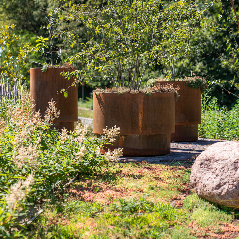 EXTEND ø 100 x 75 cm - Cortenstaal plantenbak met bodem