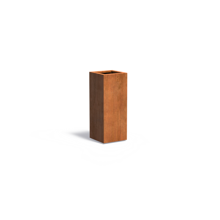 CARREZ vierkante cortenstaal plantenbak 40x40x100
