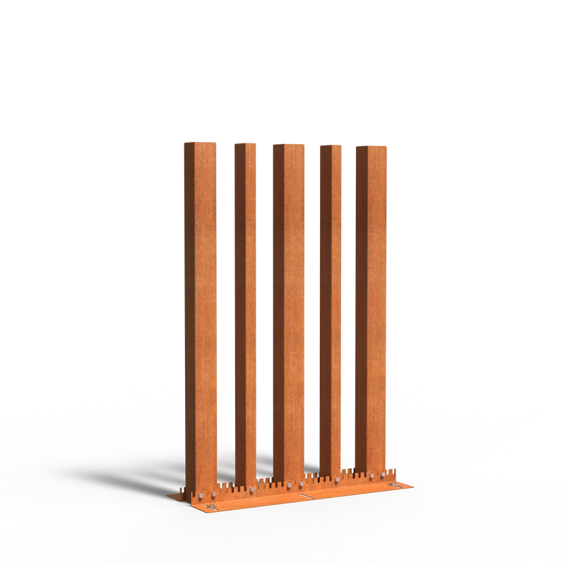 Cortenstaal tuinpalen 150 cm – set van 5 Varibo