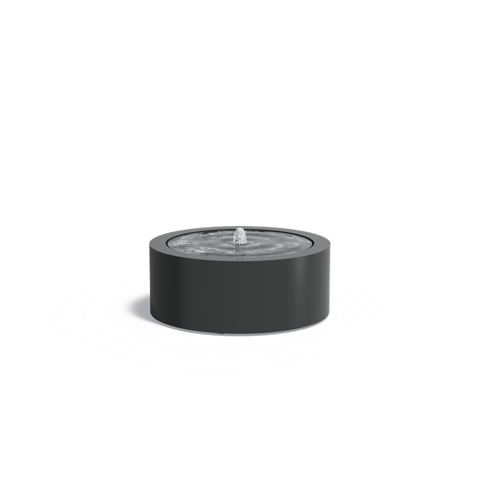 Wassertisch mit LED-Beleuchtung & Pumpe | ø 100 x 40 cm | Aluminium 