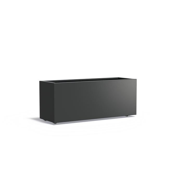 Aluminium Pflanzkübel CARREZ mit Rollen | 150 x 50 x 60 cm