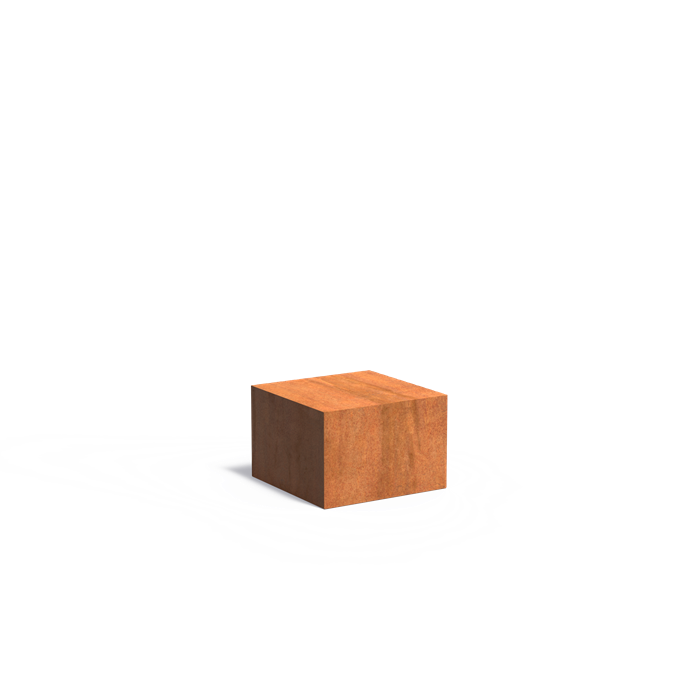 Cortenstaal sokkel | 60 x 60 x 40 cm