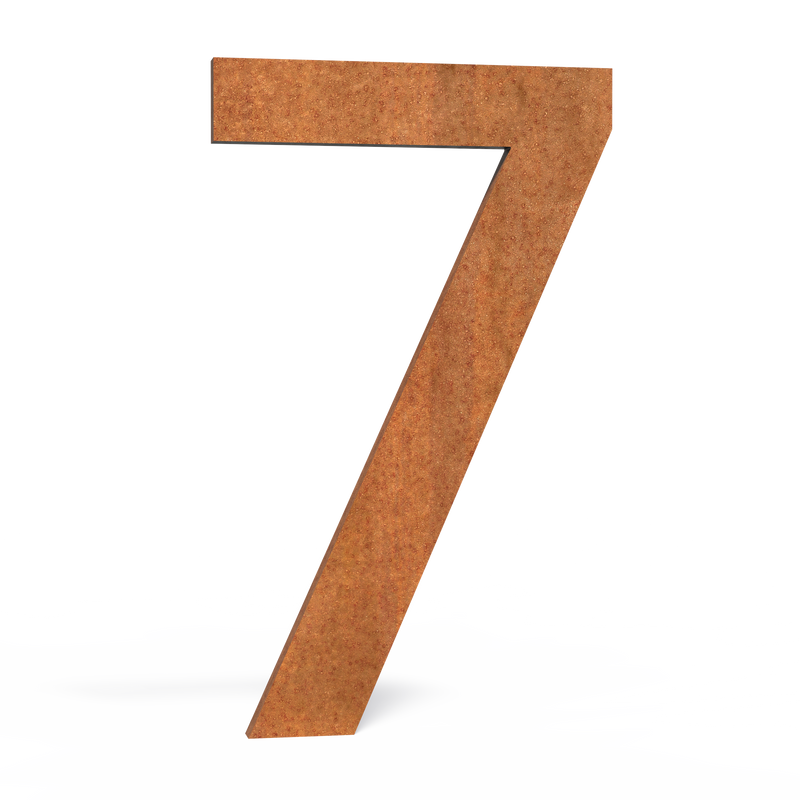 Hausnummer 2 | 68 x 5 x 120 mm | Cortenstahl