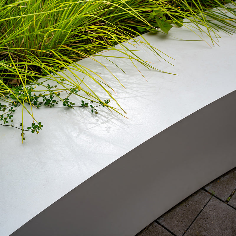 Aluminium keerwand breed - 100 x 100 x 40 cm buitenhoek