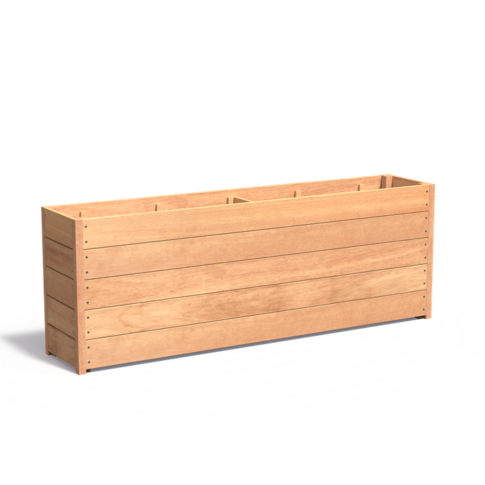 CARREZ rechthoekige hardhout plantenbak 200x40x71.3 cm