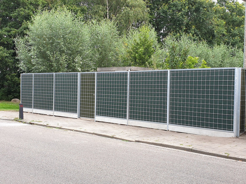 Geluidsscherm en deur Plastisol groen 