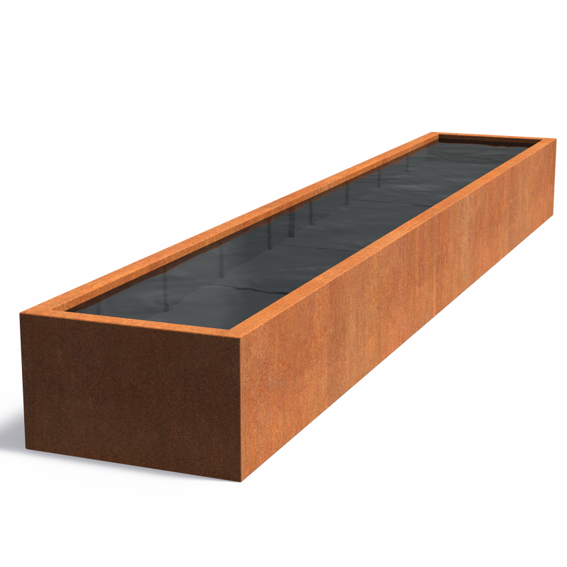 Cortenstaal kant-en-klare vijver | 600 x 100 x 60 cm