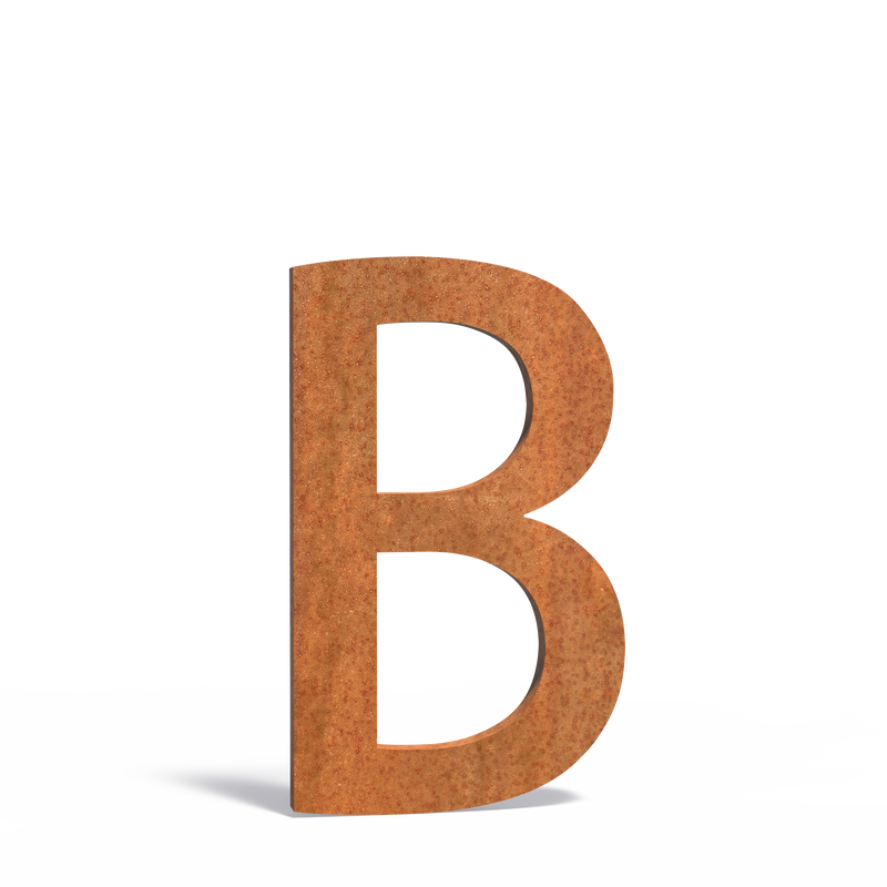 Huisletter B | 62 x 5 x 90 mm | Cortenstaal