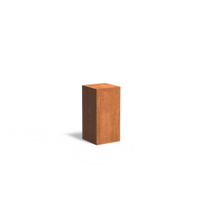 Sockel aus Cortenstahl | 40 x 40 x 80 cm