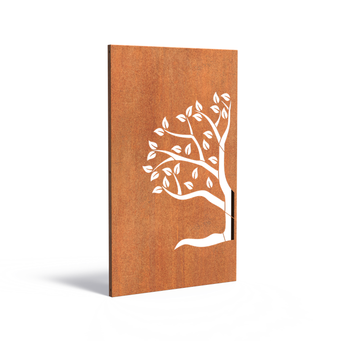 Cortenstahl Sichtschutzpaneel ABSTRACT (CPA8.1) | 110 x 180 cm