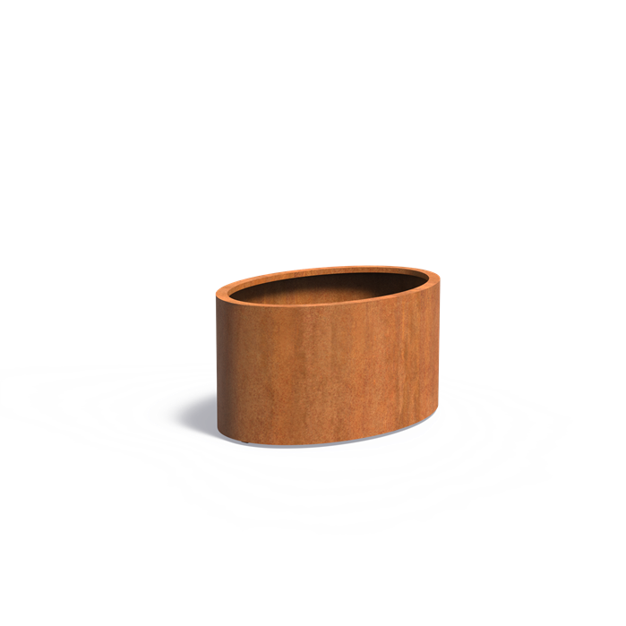 ELLIPSE ovale cortenstaal plantenbak 120x80x60