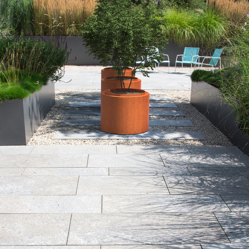 TOPIC ronde cortenstaal plantenbak 100x80