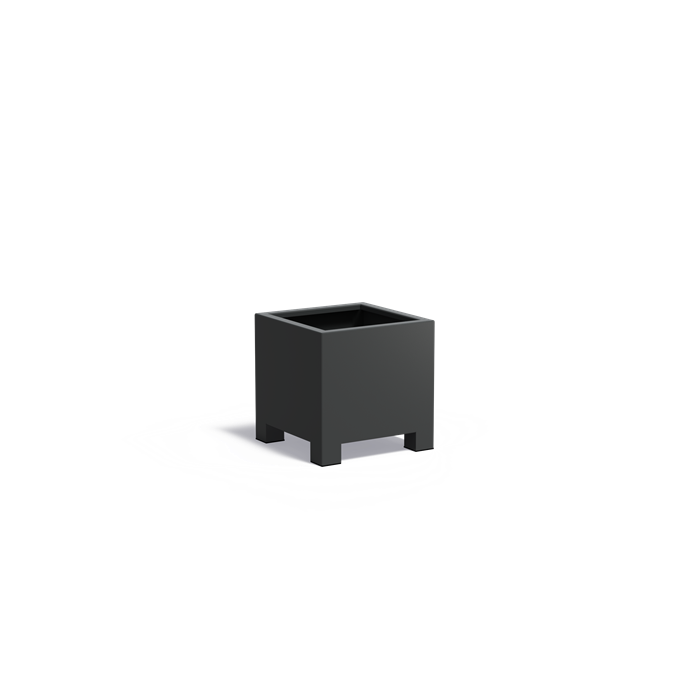 Aluminium Pflanzkübel CARREZ mit Füßen | 60 x 60 x 60 cm 