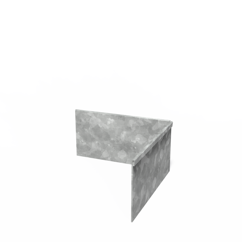 Binnenhoek kantopsluiting verzinkt - geplette rand | 300 x 3 x 150