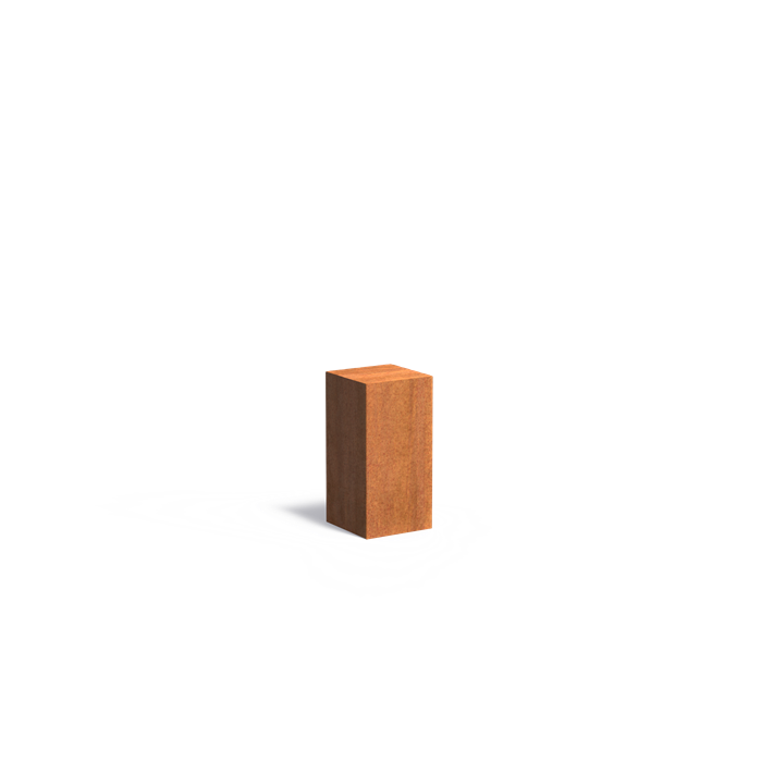 Cortenstaal sokkel | 30 x 30 x 60 cm
