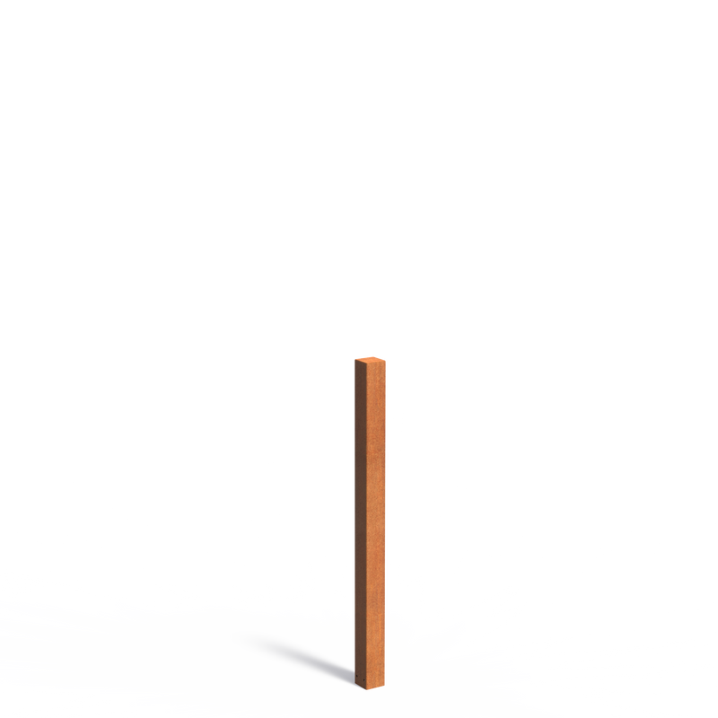 Tuinpaal 100 x 100 x 1500 mm (per stuk) - Cortenstaal