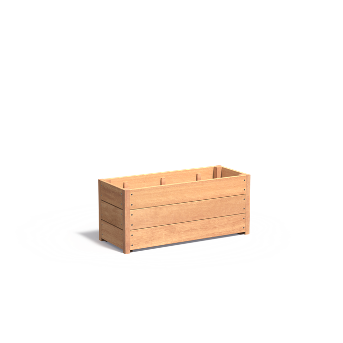 CARREZ rechthoekige hardhout plantenbak 100x40x43.5 cm