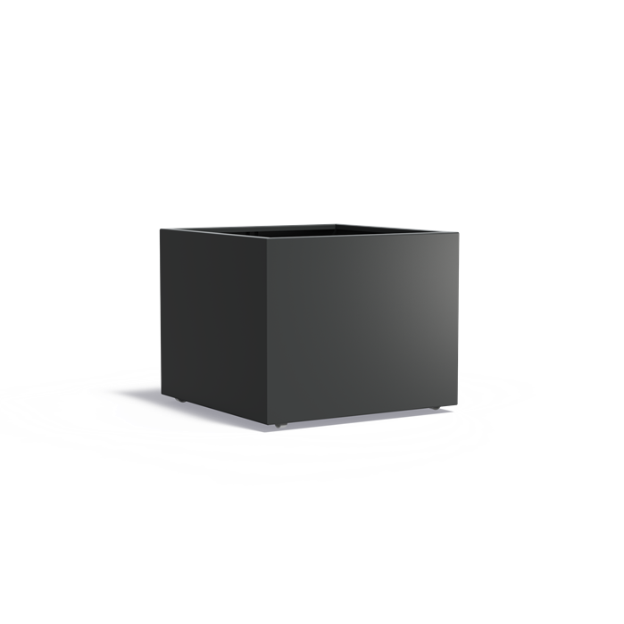 Aluminium Pflanzkübel CARREZ mit Rollen | 100 x 100 x 80 cm