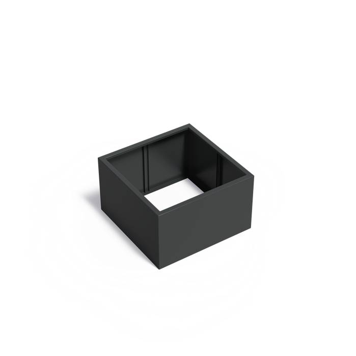 CARREZ aluminium plantenbak 100x100x60 cm zonder bodem