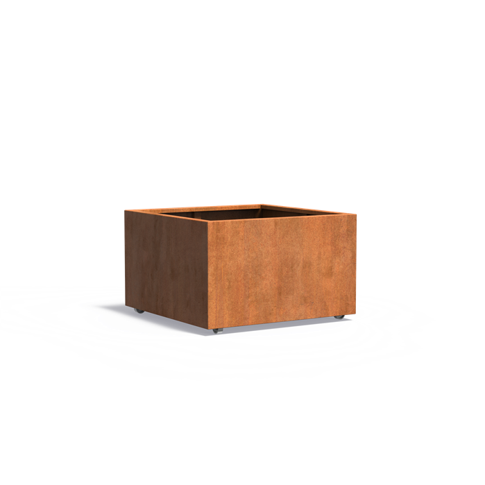 CARREZ met wielen 100 x 100 x 60 cm - Cortenstaal plantenbak