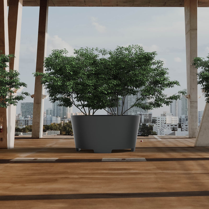 CONIC conische aluminium plantenbak ø150x80 cm met poten