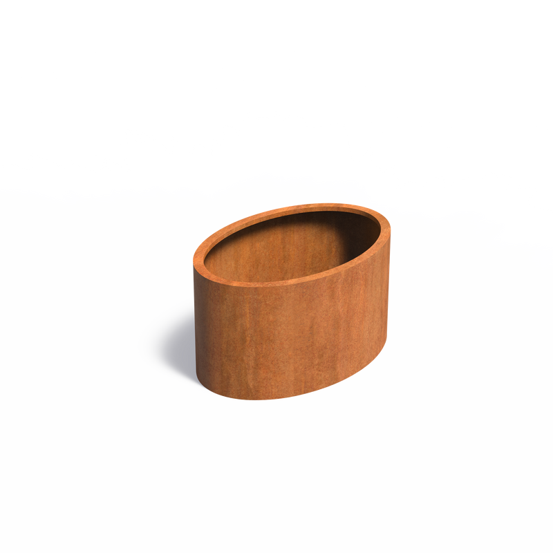 ELLIPSE zonder bodem 120 x 80 x 60 cm - Cortenstaal plantenbak ovaal