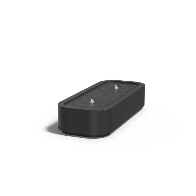 Wassertisch mit LED-Beleuchtung & Pumpe | ø 100 x 40 cm | Aluminium 