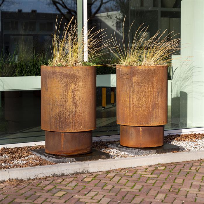 EXTEND ronde cortenstaal plantenbak 120x60