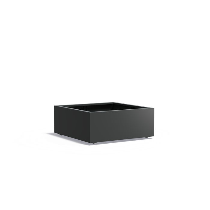 CARREZ aluminium plantenbak 100x100x40 cm met wielen