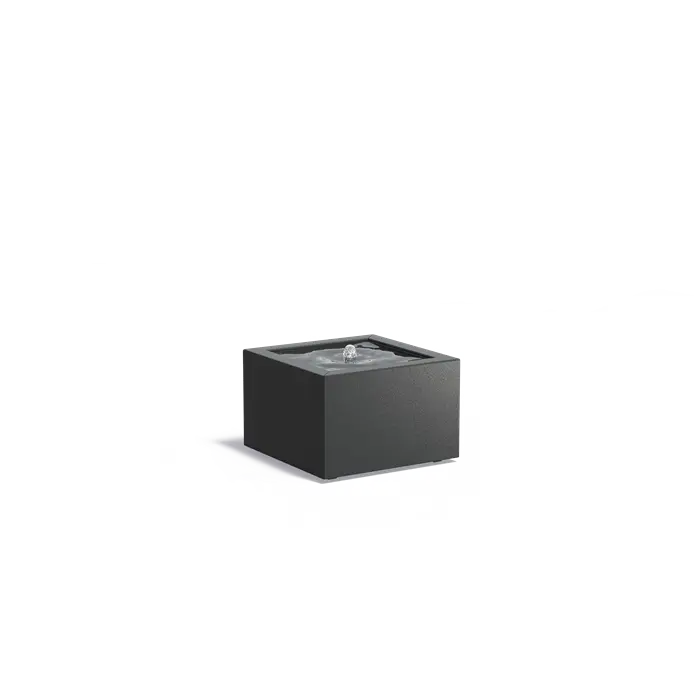 Aluminium watertafel, incl. LED + pomp | 60 x 60 x 40 cm