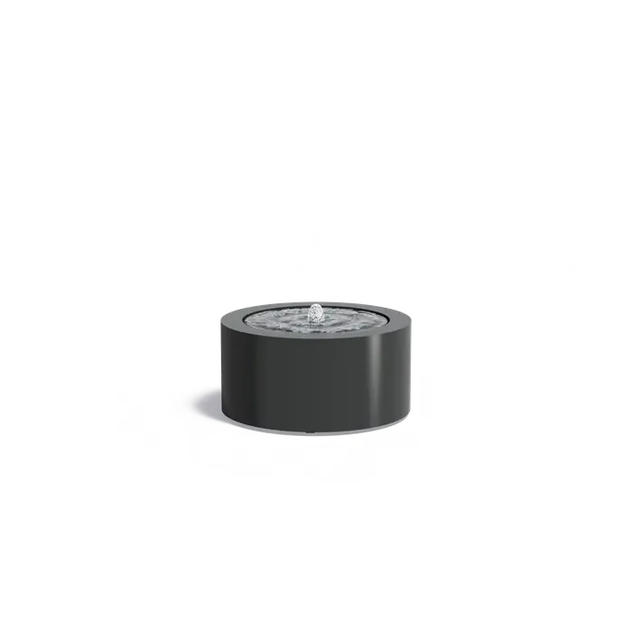 Wassertisch mit LED-Beleuchtung & Pumpe | ø 80 x 40 cm | Aluminium