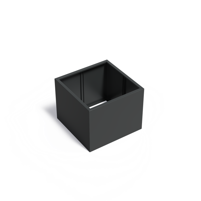 CARREZ aluminium plantenbak 100x100x80 cm zonder bodem