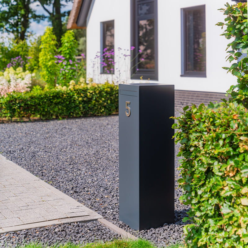 Aluminium Briefkasten NOX | 35 × 35 × 120 cm