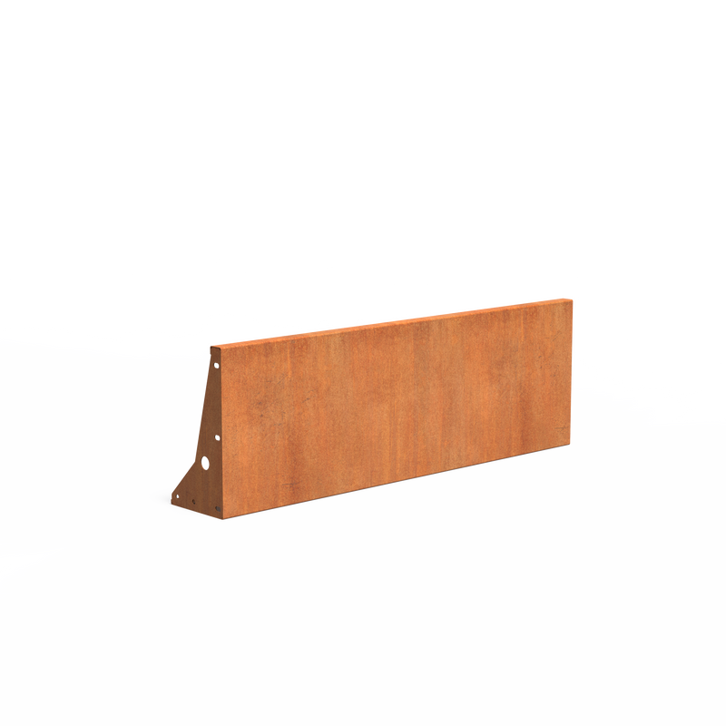 Cortenstaal keerwand -  150 x 25 x 50 cm recht