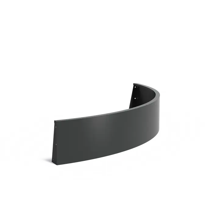 Aluminium keerwand - buitenbocht | 200 x 200 x 40