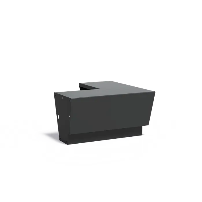 REVERT Aluminium keerwand - buitenhoek | 100 x 100 x 50 cm