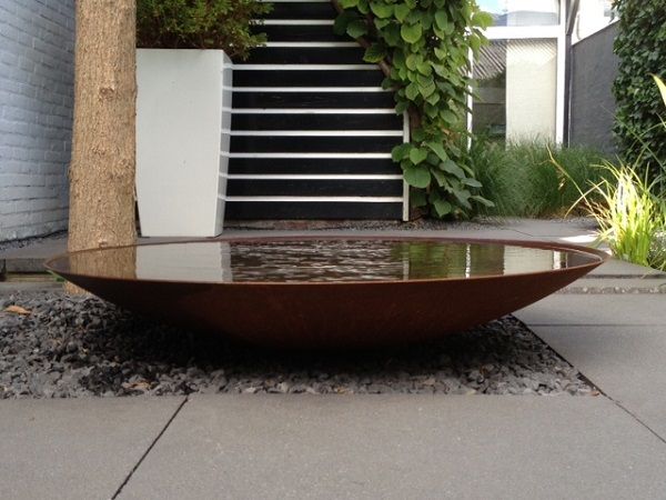 Adezz waterschaal van corten