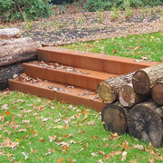 Cortenstaal trap 3 treden