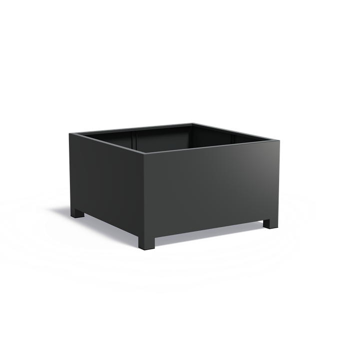 CARREZ aluminium plantenbak 140x140x80 cm met poten
