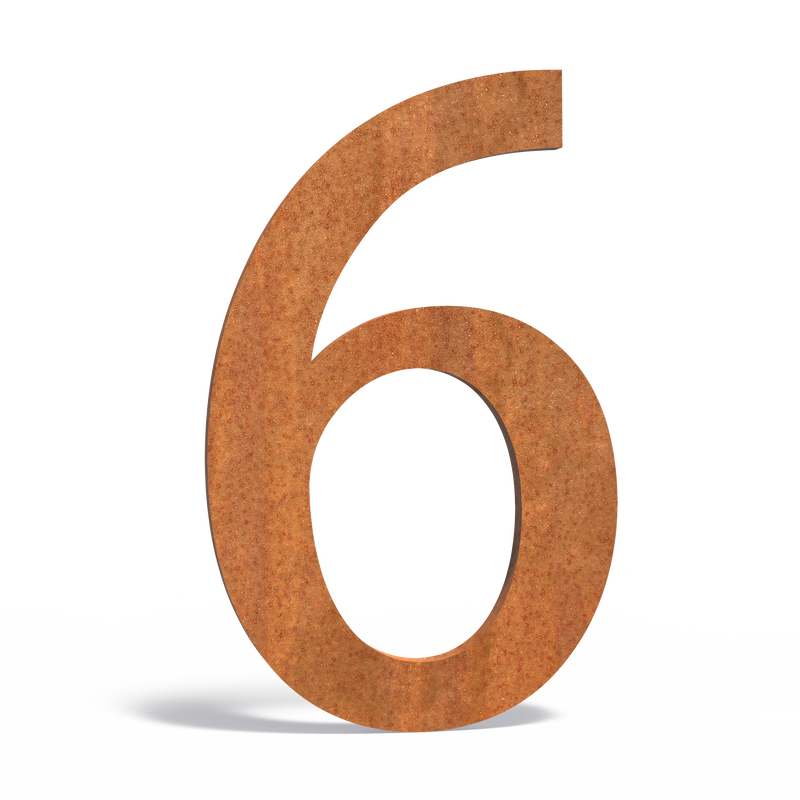 Hausnummer 2 | 80 x 5 x 120 mm | Cortenstahl