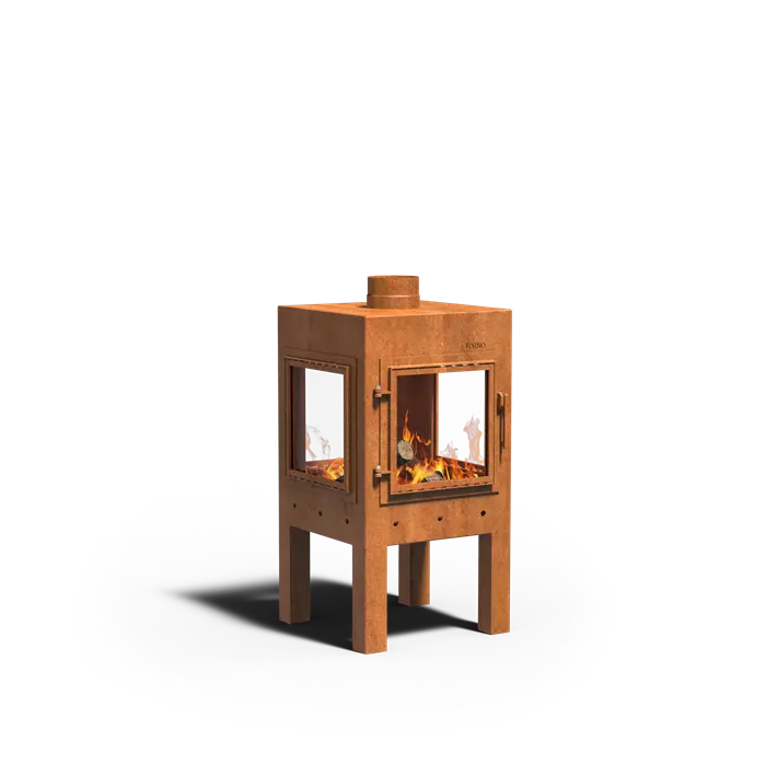 DIGNA Außenkamin – Cortenstahl |  50 x 50 x 95 cm