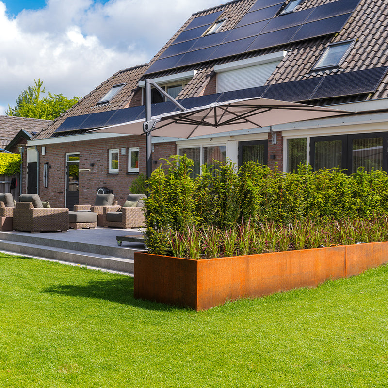 Cortenstaal keerwand -  150 x 25 x 50 cm recht