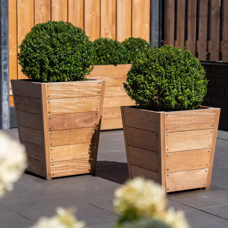 TAP vierkante hardhout plantenbak 55x55x71.2 cm