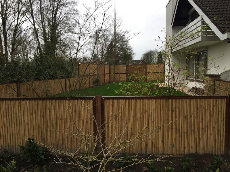 Bamboowall tuinschermen corten frame