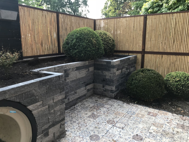 Bamboowall scherm corten frame 4