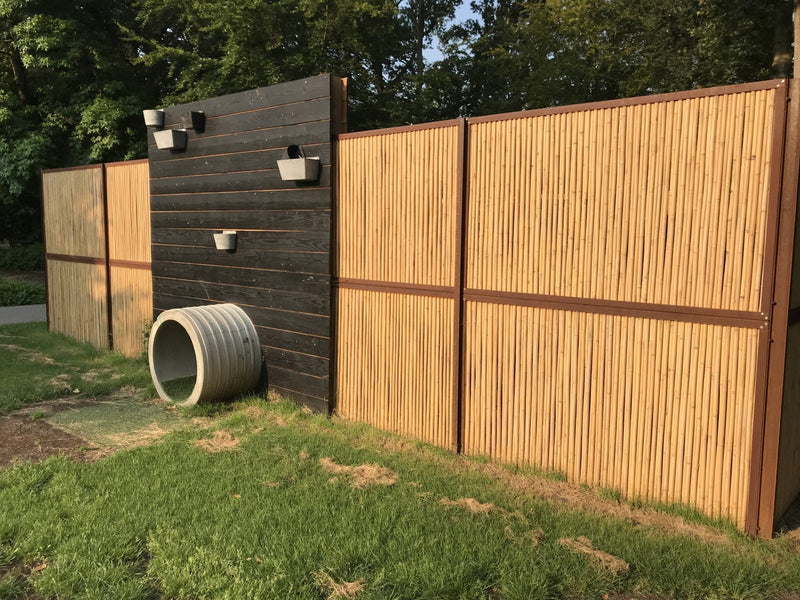 voorbeeld bamboowall met corten