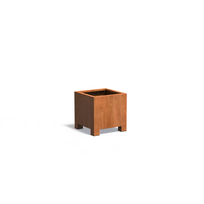 Carrez plantenbak corten met poten CAP8
