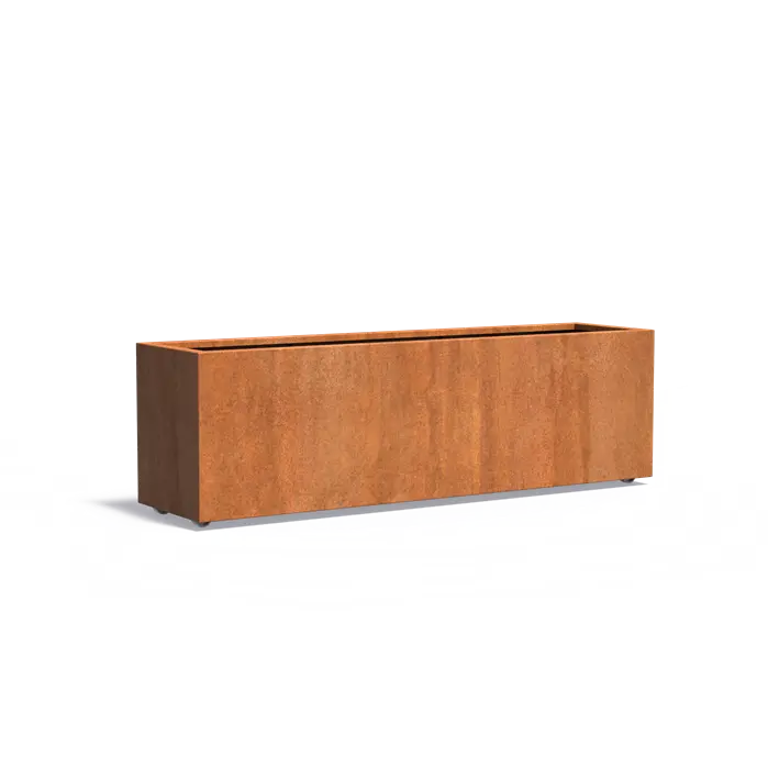 Carrez plantenbak corten met wielen CAWL22
