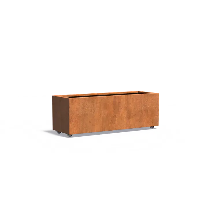 Carrez corten met wielen CAWL23.1